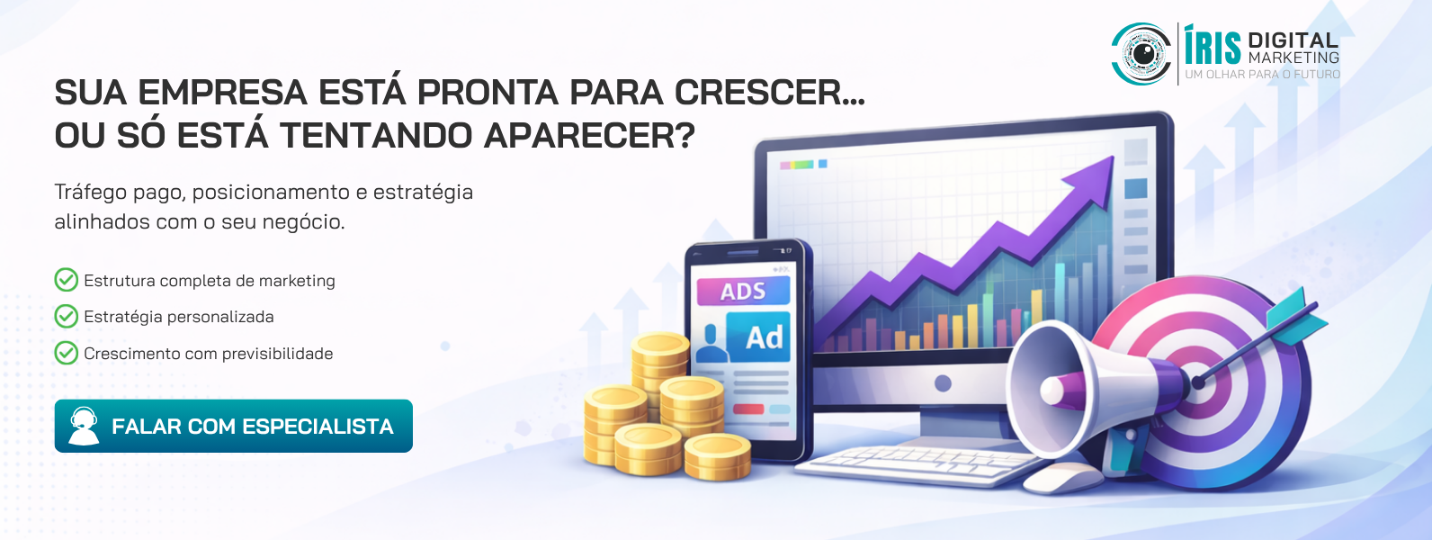 banner sua empresa esta pronta para crescer iris digital